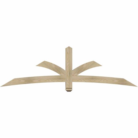 Ekena Millwork Davenport Rough Sawn Timber Gable Bracket, Douglas Fir, 84"W x 24"H x 4"D x 4"F, 7/12 Pitch GBW084X24X0404DAV00RDF